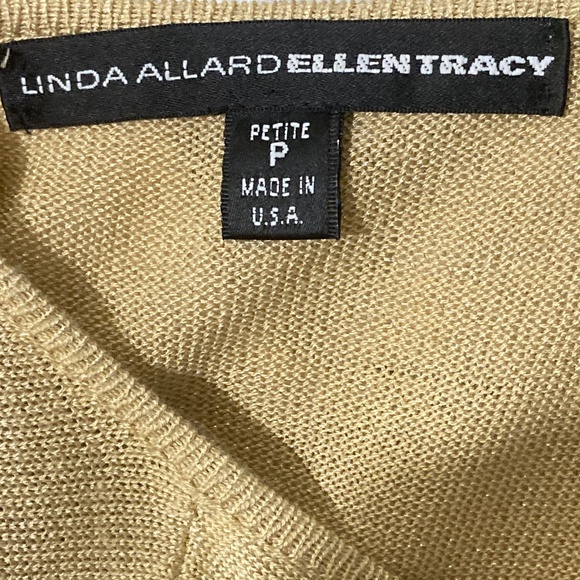 Holiday-Perfect Sparkly Gold, Ellen Tracy Top, Size P - Picture 7 of 8